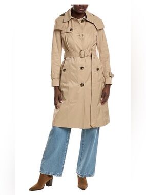 London Fog Beige Double-Breasted Trench Coat
